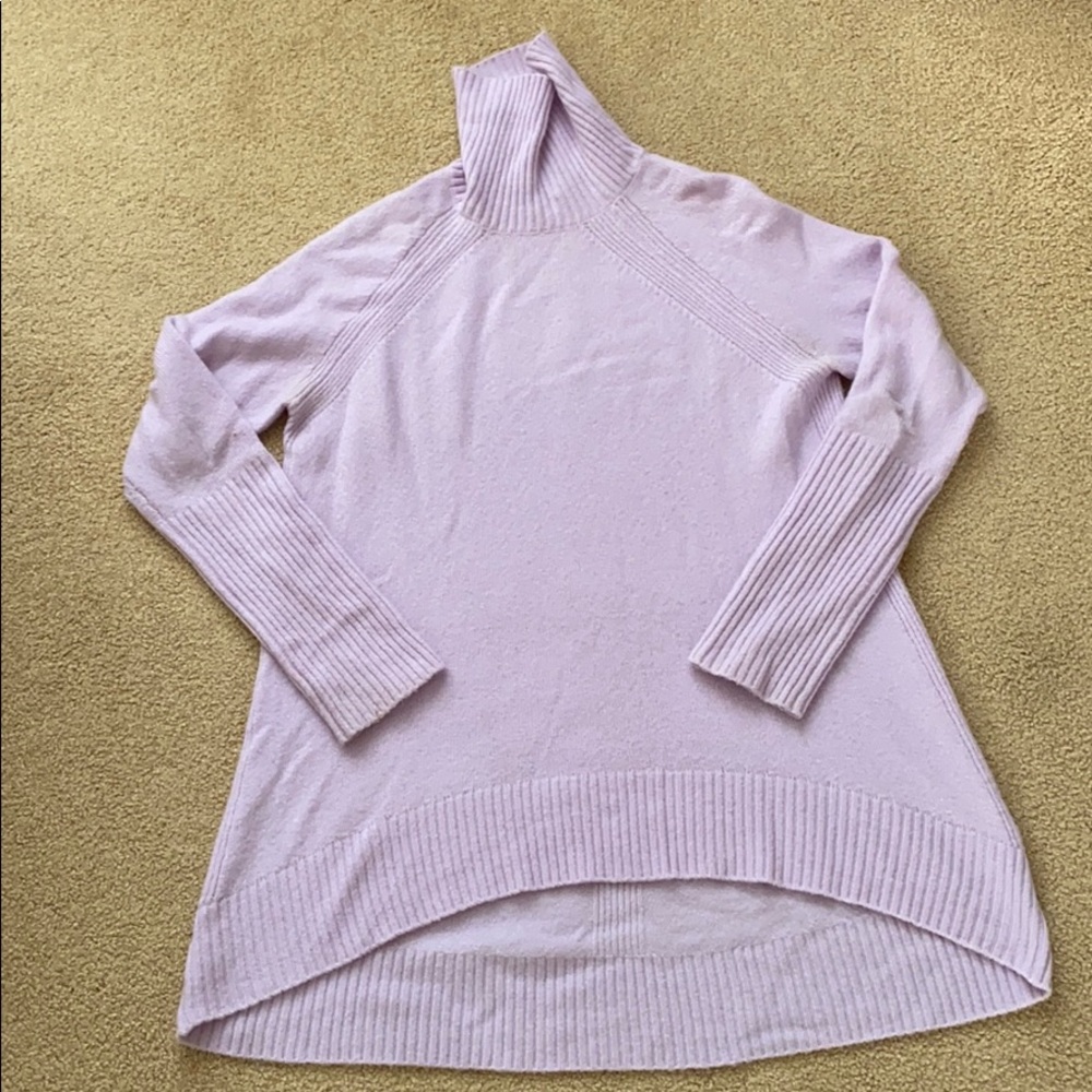 Halogen high low turtleneck- lavender